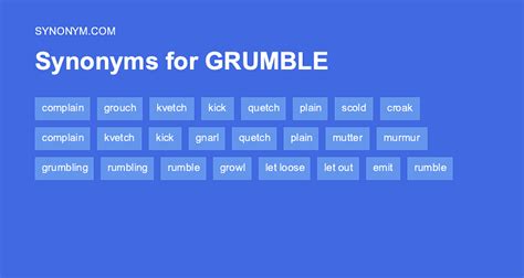 grumble synonym